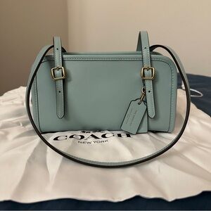 Coach Swing Zip Mini Light Blue